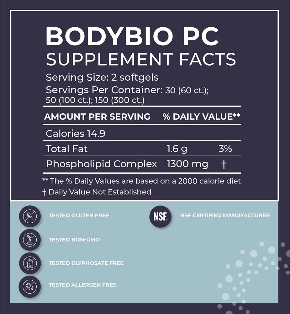 BodyBio Phospholipid Complex 100 Capsulas Blandas