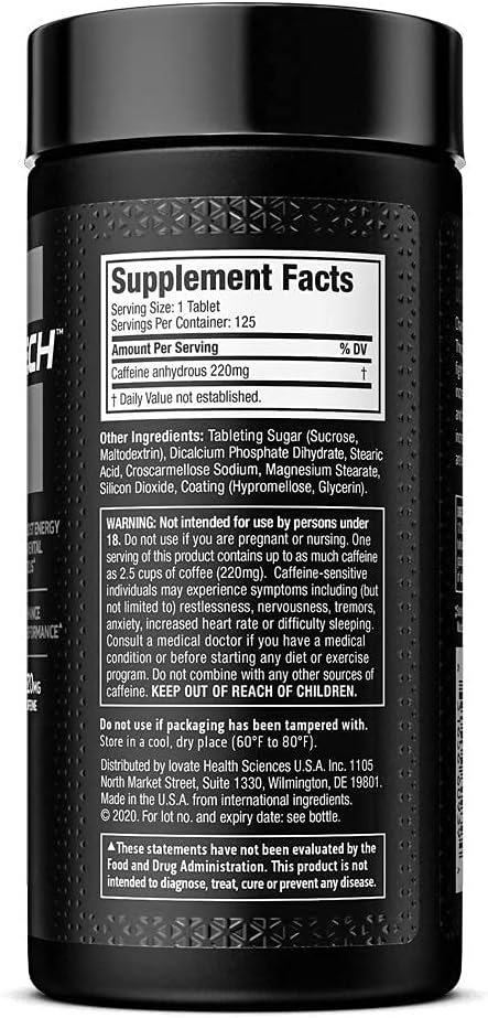 MuscleTech Caffeine Pills 220Mg. 125 Tabletas