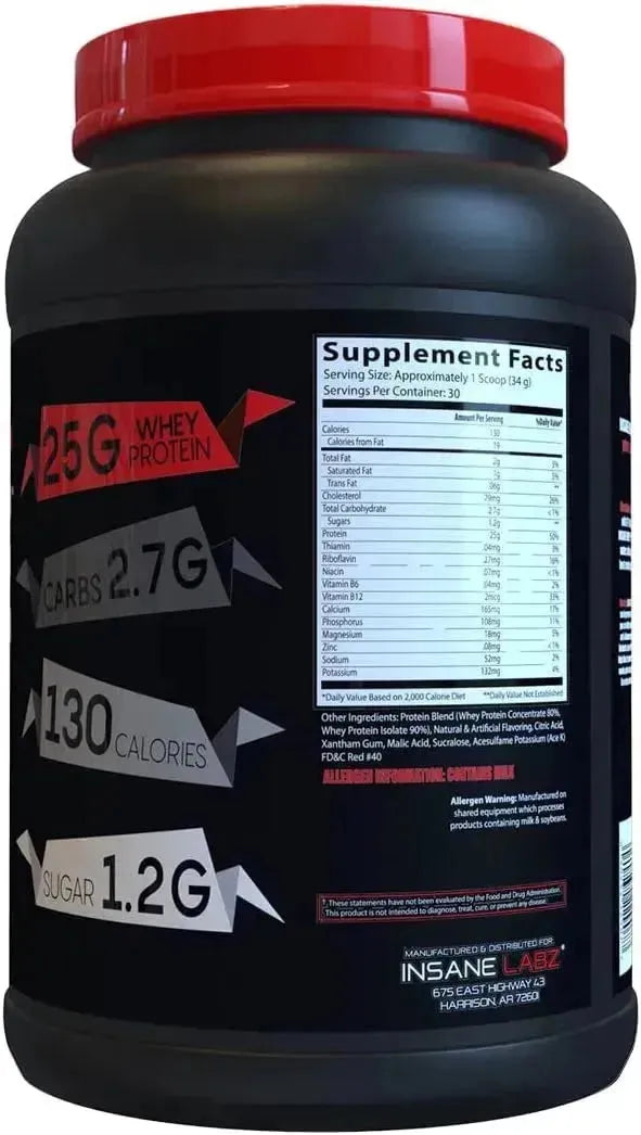 INSANE LABZ - Insane Labz Insane Whey 100% Muscle Building Whey Protein 30 Servicios Strawberries & Cream 1 Kg. - The Red Vitamin MX - Suplementos Alimenticios - {{ shop.shopifyCountryName }}