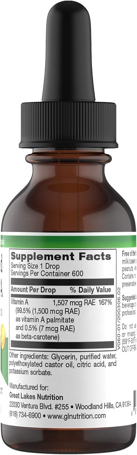 Great Lakes Nutrition Micellized Vitamin A Drops 30Ml.