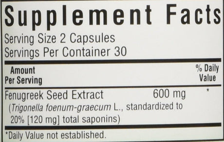 BlueBonnet Fenugreek Seed Extract 60 Capsulas