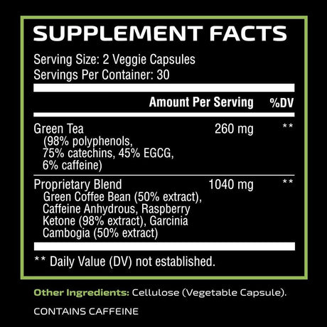 Nobi Nutrition Green Tea Weight Loss Pills 60 Capsulas