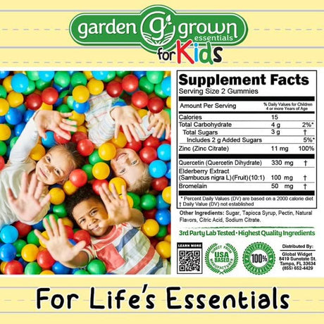 Garden Grown Essentials Quercetin Gummies for Kids 60 Gomitas