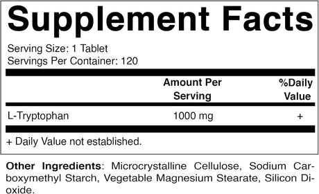 Vitamatic L-Tryptophan 1000Mg. 120 Tabletas