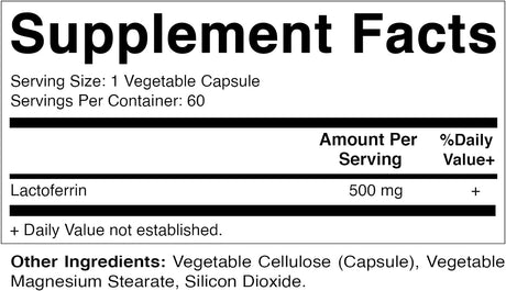 Vitamatic Lactoferrin 500Mg. 60 Capsulas