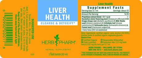 Herb Pharm Liver Health Liquid 30Ml.