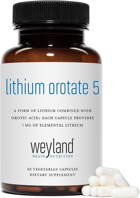 Weyland Brain Nutrition Lithium Orotate 5Mg. 60 Capsulas