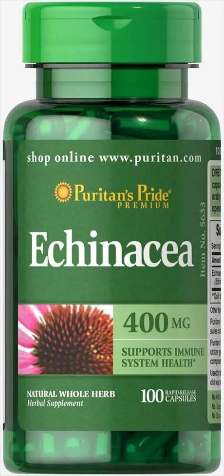 PURITAN'S PRIDE - Puritan's Pride Echinacea 400Mg. 100 Capsulas - The Red Vitamin MX - Suplementos Alimenticios - {{ shop.shopifyCountryName }}