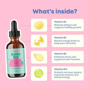 JOYSPRING - JoySpring Burst B12 Drops Vitamin B Complex for Kids 2 Fl.Oz. - The Red Vitamin MX - Suplementos Alimenticios - {{ shop.shopifyCountryName }}