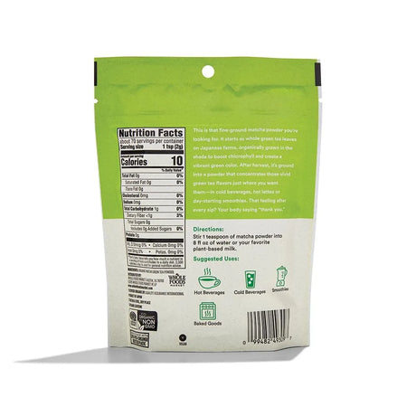 365 - 365 by Whole Foods Market Powder Matcha Organic 142Gr. - The Red Vitamin MX - Suplementos Alimenticios - {{ shop.shopifyCountryName }}
