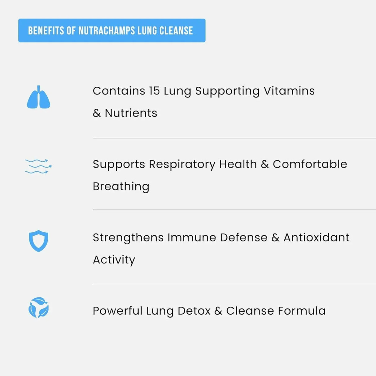 NUTRACHAMPS - NutraChamps Lung Detox & Cleanse 60 Capsulas - The Red Vitamin MX - Suplementos Alimenticios - {{ shop.shopifyCountryName }}