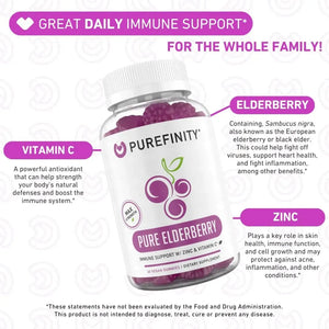PUREFINITY - PUREFINITY Sambucus Elderberry Gummies 60 Gomitas 2 Pack - The Red Vitamin MX - Suplementos Alimenticios - {{ shop.shopifyCountryName }}