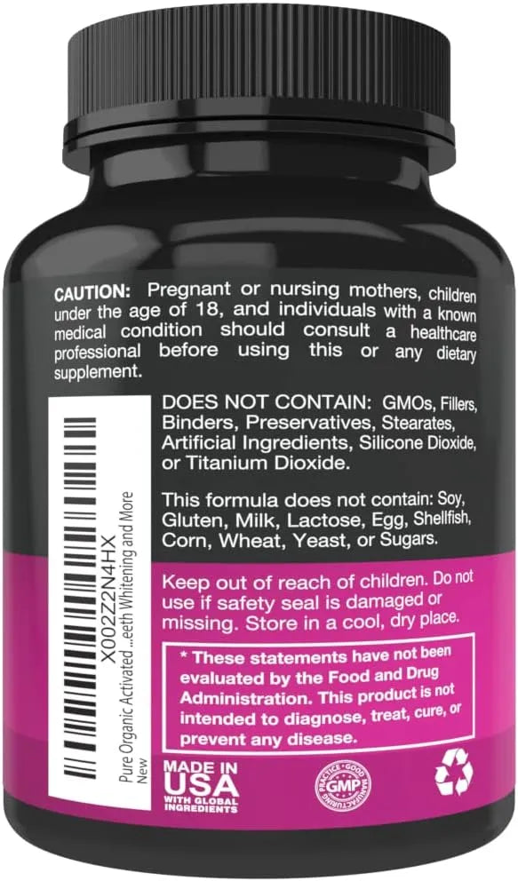 PUREST VANTAGE - Purest Vantage Pure Organic Activated Charcoal 600Mg. 90 Capsulas - The Red Vitamin MX - Suplementos Alimenticios - {{ shop.shopifyCountryName }}