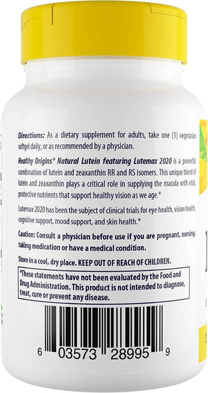 Healthy Origins Lutein 20Mg. 60 Capsulas Blandas