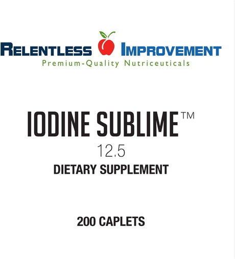 Relentless Improvement Iodine Sublime 12.5Mg. 200 Tabletas