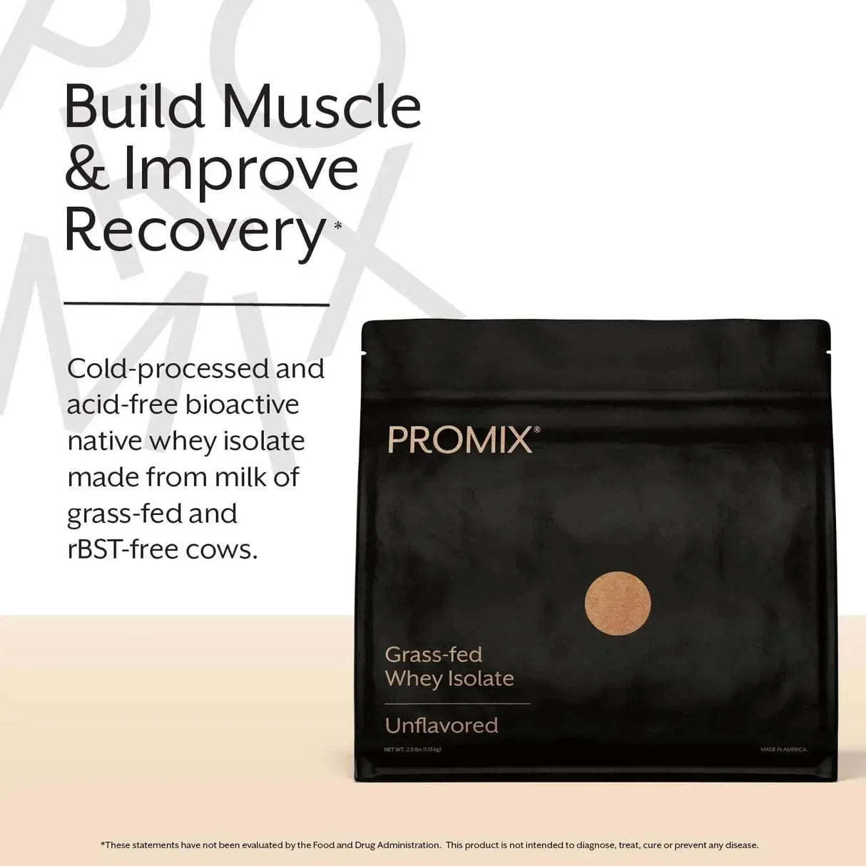 PROMIX - Promix Grass-Fed Whey Protein Isolate Powder Unflavored 2.5 Lbs. - The Red Vitamin MX - Suplementos Alimenticios - {{ shop.shopifyCountryName }}