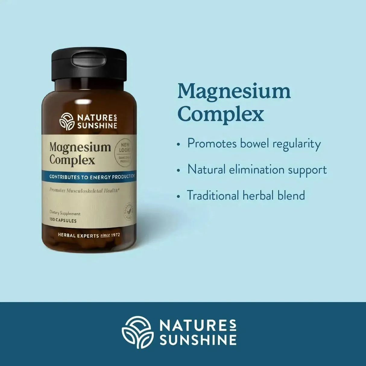 NATURES SUNSHINE - Nature’s Sunshine Magnesium Complex 100 Capsulas - The Red Vitamin MX - Suplementos Alimenticios - {{ shop.shopifyCountryName }}