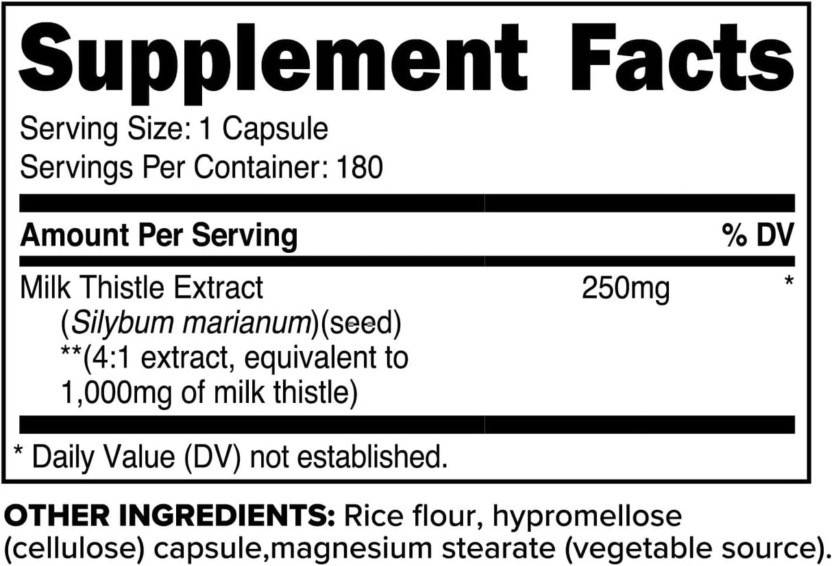 PRIMAFORCE - Primaforce Milk Thistle 1000Mg. 180 Capsulas - The Red Vitamin MX - Suplementos Alimenticios - {{ shop.shopifyCountryName }}