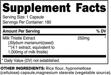 PRIMAFORCE - Primaforce Milk Thistle 1000Mg. 180 Capsulas - The Red Vitamin MX - Suplementos Alimenticios - {{ shop.shopifyCountryName }}