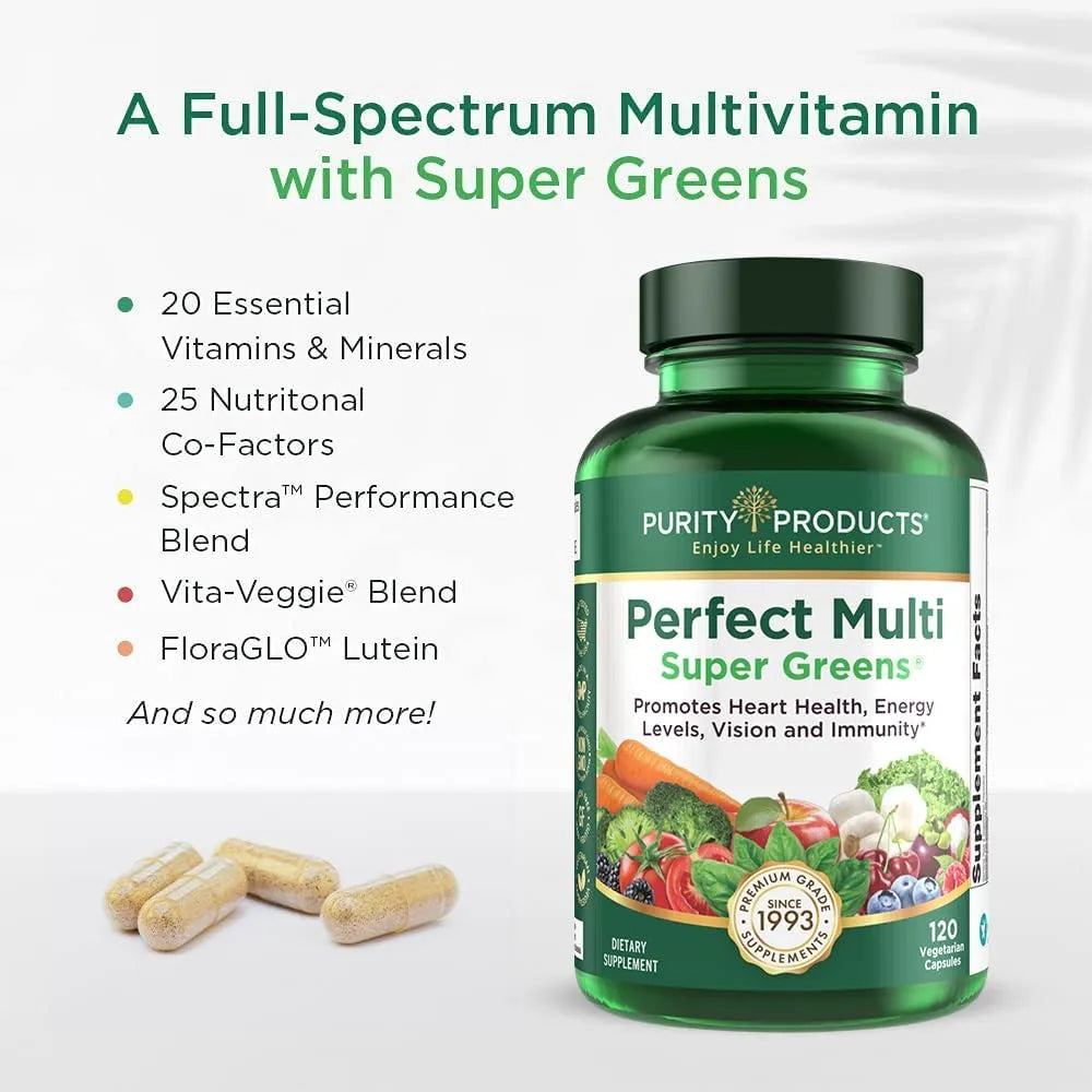 PURITY PRODUCTS - Purity Products Perfect Multi Super Greens 120 Capsulas - The Red Vitamin MX - Suplementos Alimenticios - {{ shop.shopifyCountryName }}