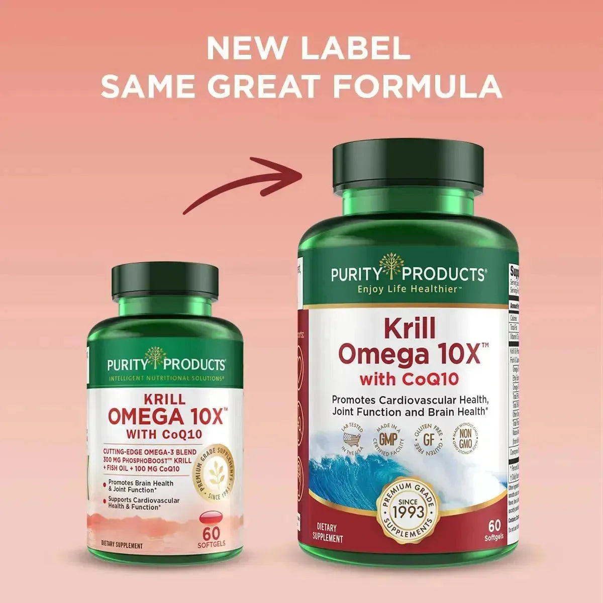 PURITY PRODUCTS - Purity Products Krill Omega 10X with CoQ10 60 Capsulas Blandas - The Red Vitamin MX - Suplementos Alimenticios - {{ shop.shopifyCountryName }}