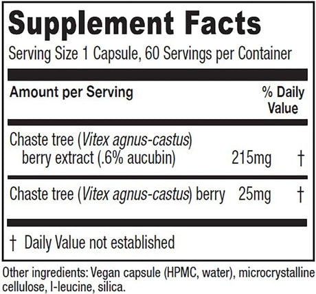 Vitanica Chaste Tree Berry Extract 60 Capsulas