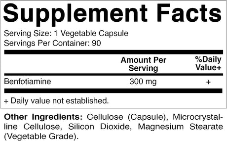 Vitamatic Benfotiamine 300Mg. 180 Capsulas