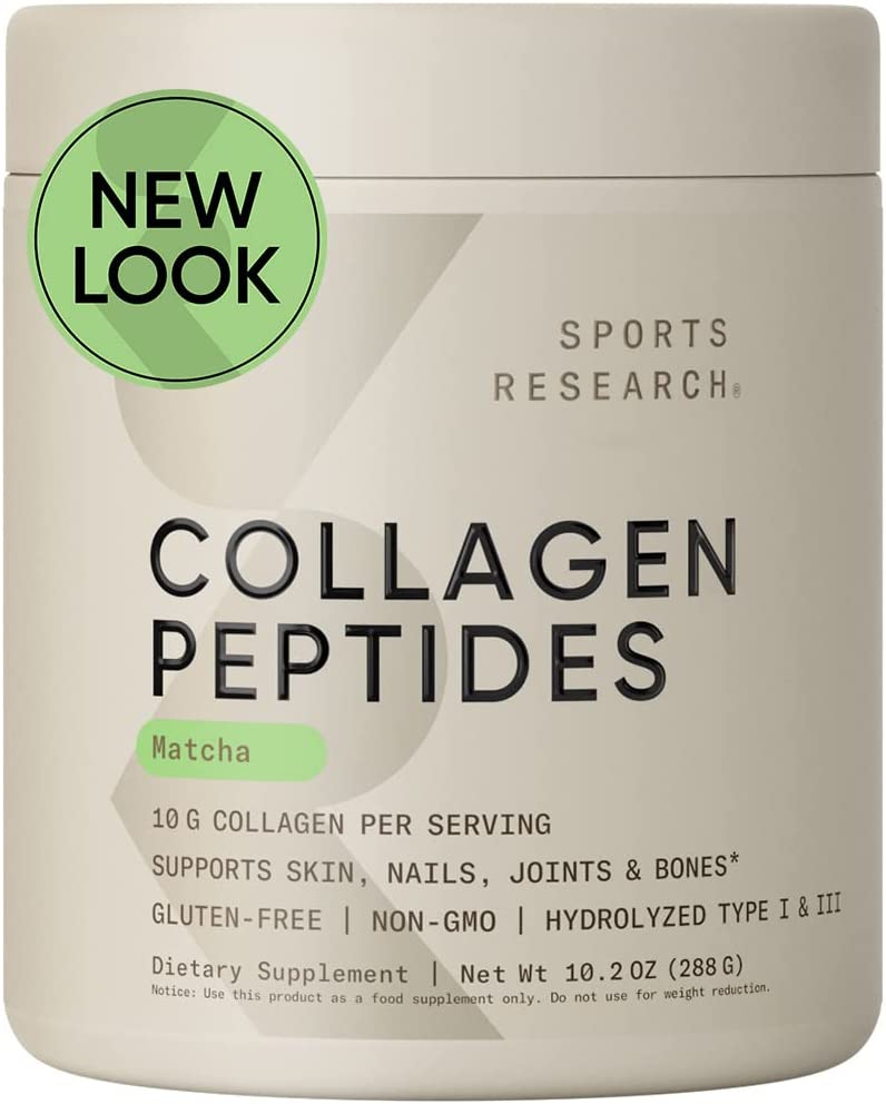 Sports Research Collagen Peptides Matcha Green Tea 10.16Oz. – The Red  Vitamin MX