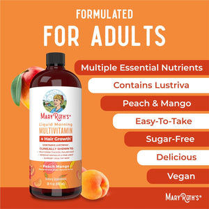 MaryRuth Organics Multivitamin Multimineral + Hair Growth Vitamins 887Ml.