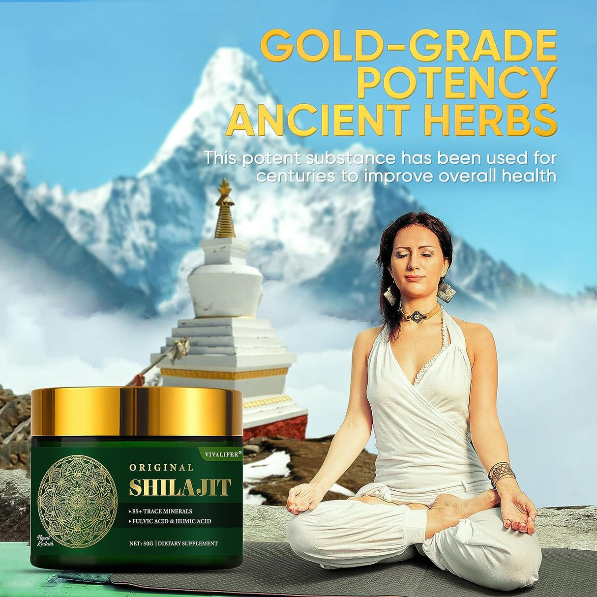 VIVALIFER Himalayan Shilajit Resin Supplement 500Mg. 50Gr.