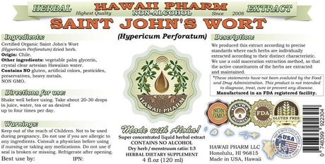 HawaiiPharm Saint John's Wort Alcohol-Free Liquid Extract 2 Fl.Oz.