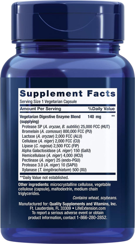 Life Extension Enhanced Super Digestive Enzymes 60 Capsulas