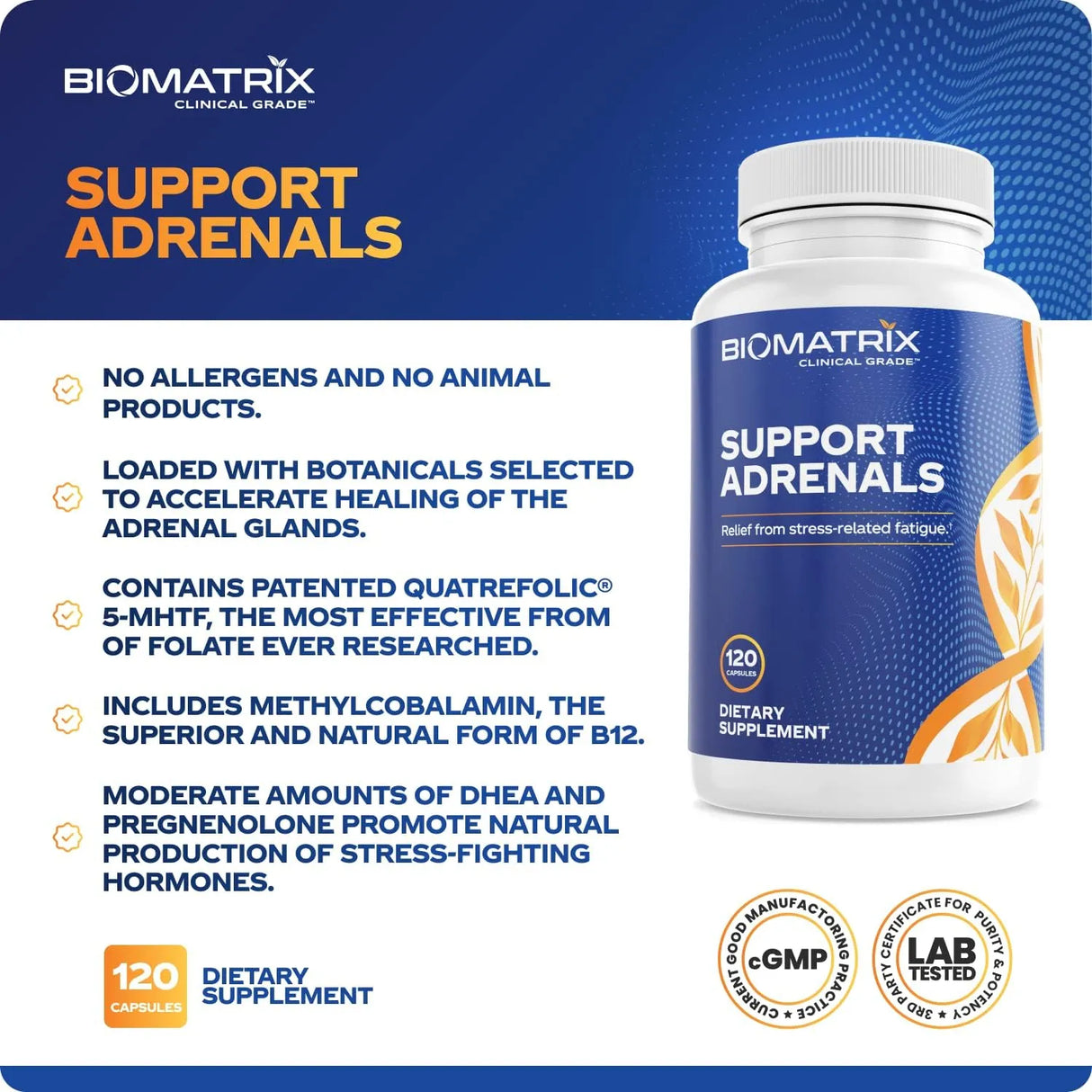 BIOMATRIX - BioMatrix Adrenal Support 120 Capsulas - The Red Vitamin MX - Suplementos Alimenticios - {{ shop.shopifyCountryName }}