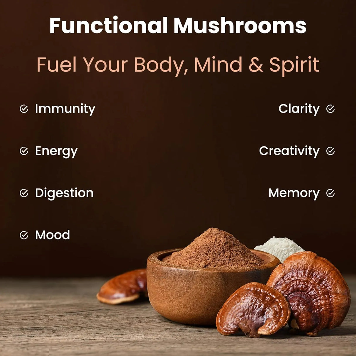 NUTRACHAMPS - NutraChamps Organic Mushroom Powder 10-in-1 Complex 226Gr. - The Red Vitamin MX - Suplementos Alimenticios - {{ shop.shopifyCountryName }}