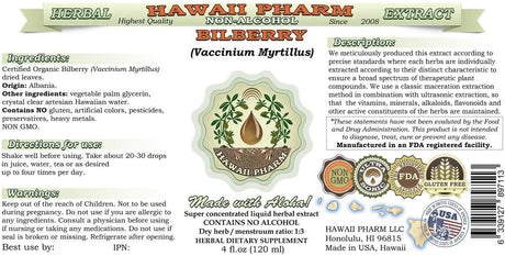 Hawaii Pharm Bilberry Alcohol-Free Liquid Extract 2 Fl.Oz.