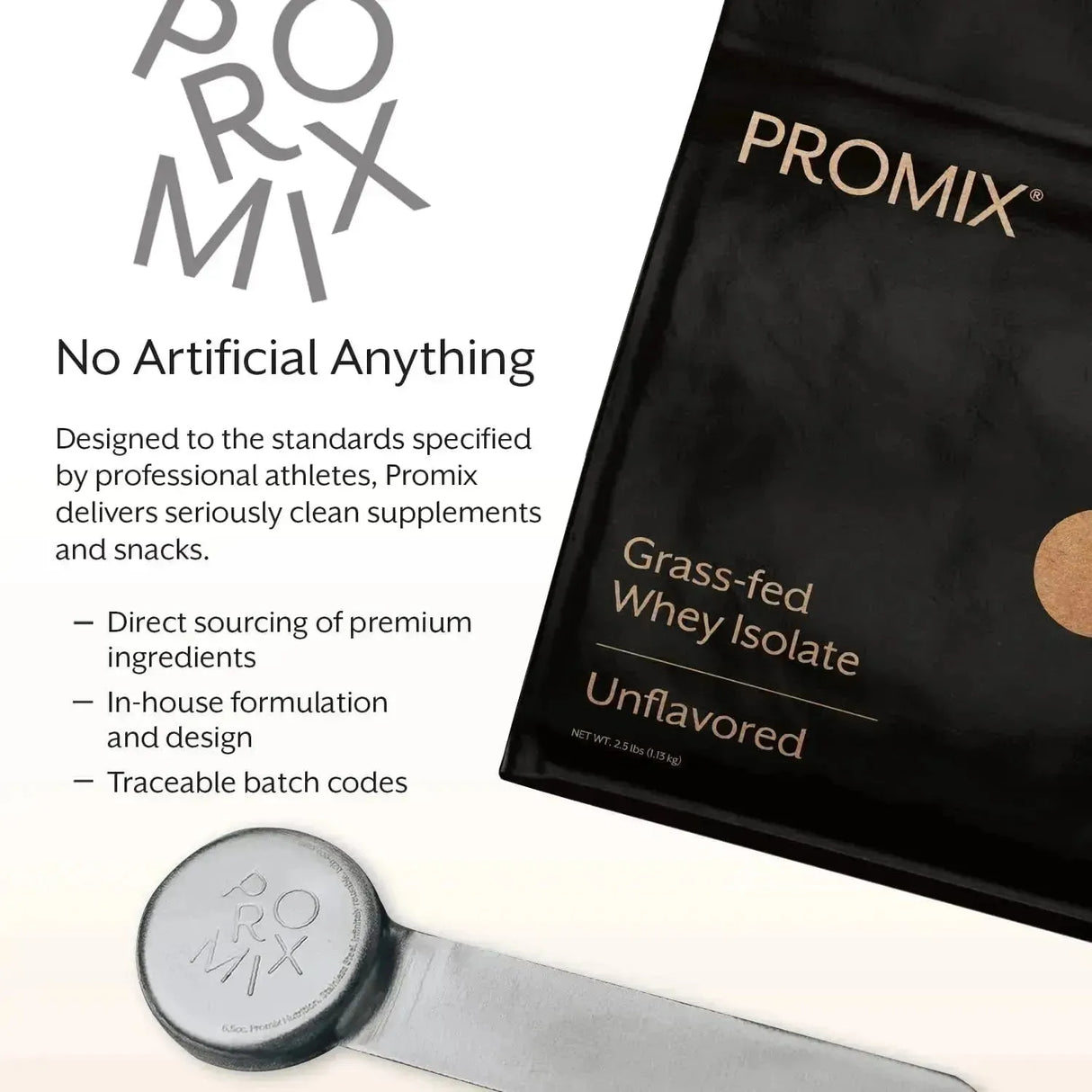 PROMIX - Promix Grass-Fed Whey Protein Isolate Powder Unflavored 2.5 Lbs. - The Red Vitamin MX - Suplementos Alimenticios - {{ shop.shopifyCountryName }}