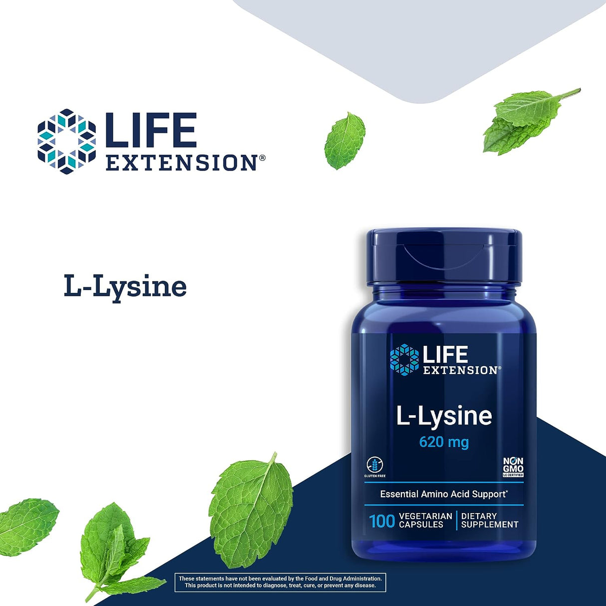 Life Extension L-Lysine 620Mg. 100 Capsulas