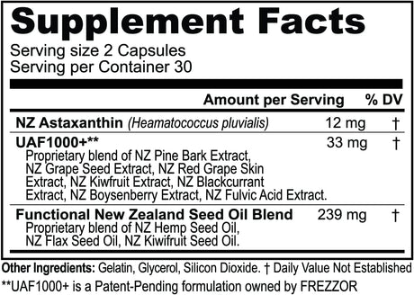 FREZZOR Astaxanthin Black 12Mg. 60 Capsulas