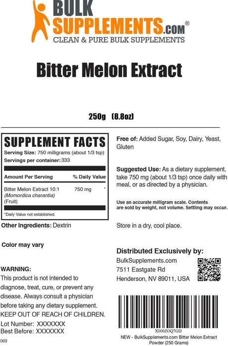 Bulk Supplements Bitter Melon Extract Powder 250Gr.