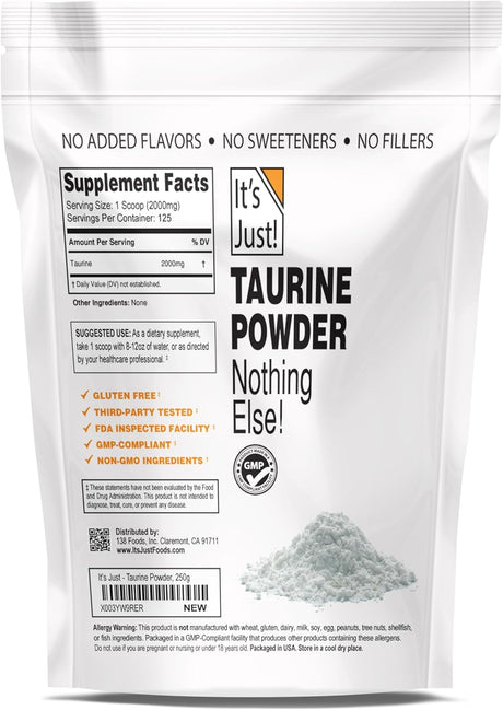 It's Just! Taurine Powder 250Gr.