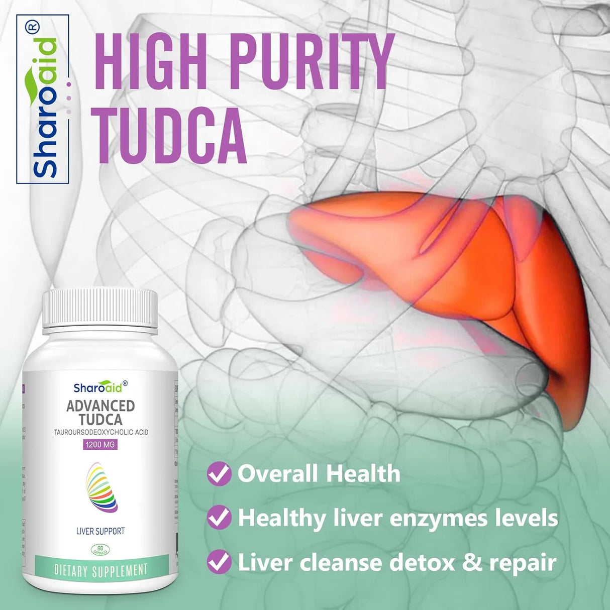 SHAROAID - Sharoaid TUDCA Liver Support 1200Mg. 60 Capsulas 2 Pack - The Red Vitamin MX - Suplementos Alimenticios - {{ shop.shopifyCountryName }}