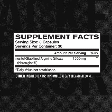 Jacked Factory L Arginine Nitric Oxide Booster 1500Mg. 90 Capsulas