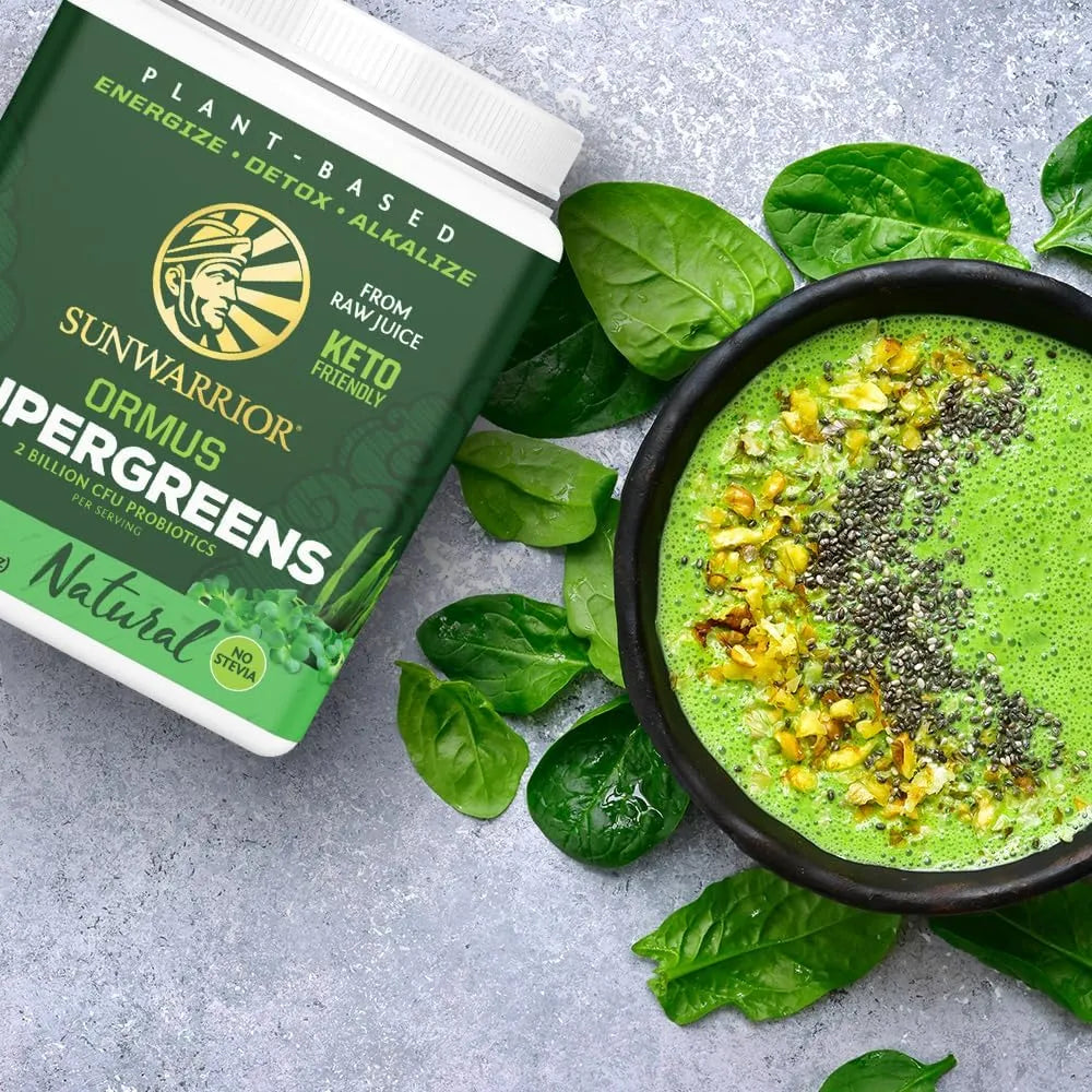 SUNWARRIOR - Sunwarrior Organic Ormus Supergreens Natural 225Gr. - The Red Vitamin MX - Suplementos Alimenticios - {{ shop.shopifyCountryName }}