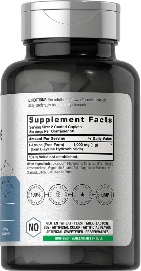 Horbaach L-Lysine 1000Mg. 100 Tabletas