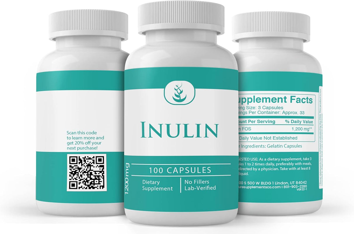Pure Original Ingredients Inulin 100 Capsulas