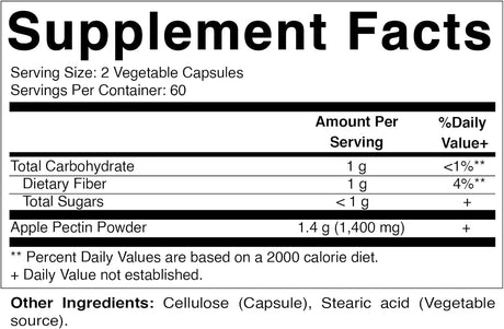 Vitamatic Apple Pectin 700Mg. 120 Capsulas