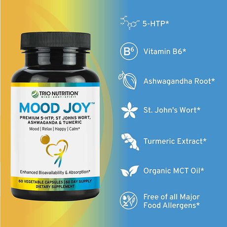 Trio Nutrition Mood Joy Premium 5-HTP 60 Capsulas