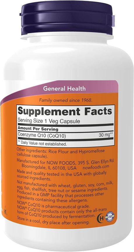 NOW Supplements CoQ10 30Mg. 240 Capsulas