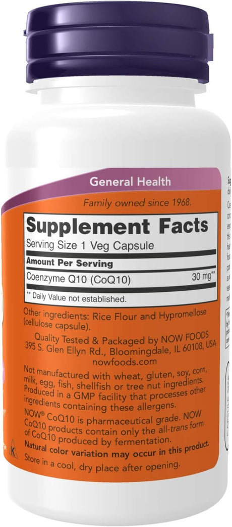 NOW Supplements CoQ10 30Mg. 120 Capsulas