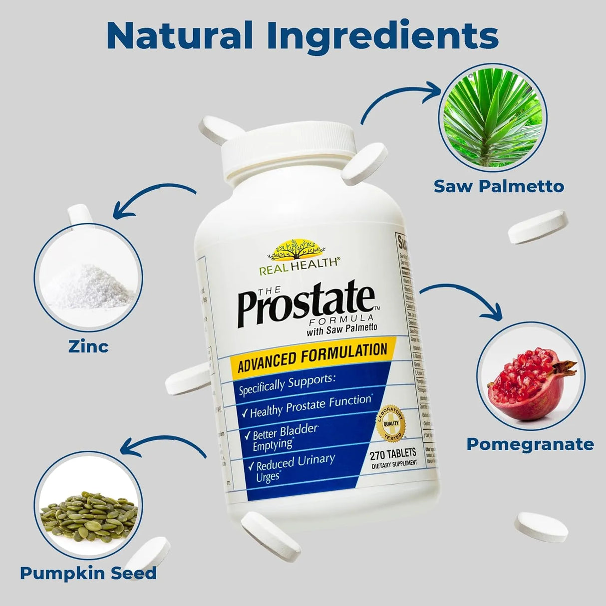REAL HEALTH - Real Health The Prostate Formula 270 Tabletas - The Red Vitamin MX - Suplementos Alimenticios - {{ shop.shopifyCountryName }}